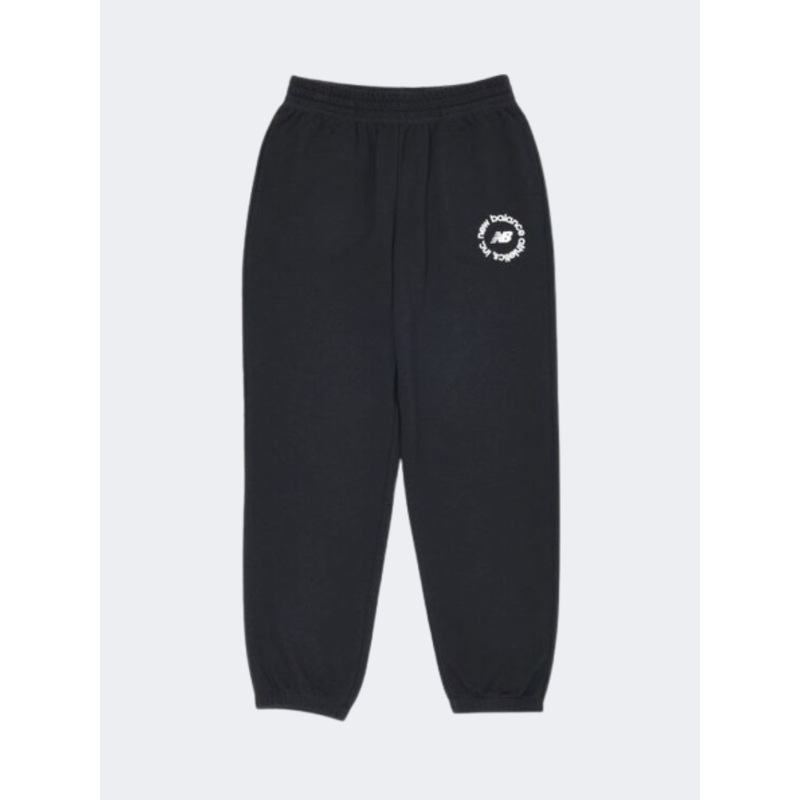 New Balance Sport French Terry Graphic Women Lifestyle Pant Black