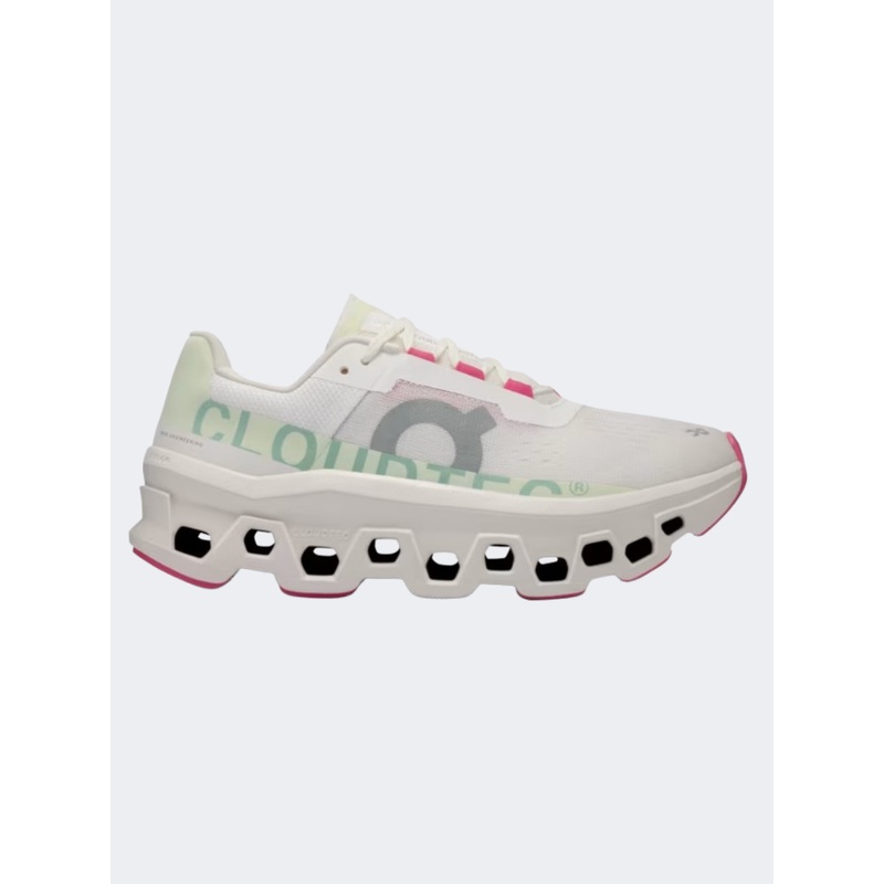 On Cloudmonster 1 Women Running Shoes White/Lima