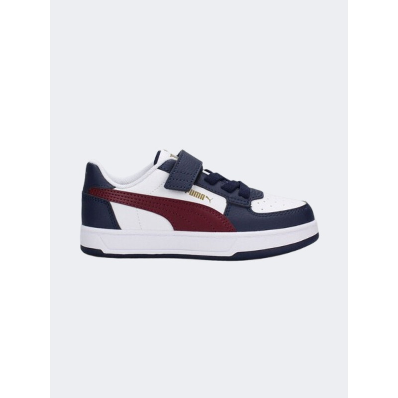 Puma Caven 2 Ac Plus Ps-Boys Lifestyle Shoeswhite/Navy/ Gold