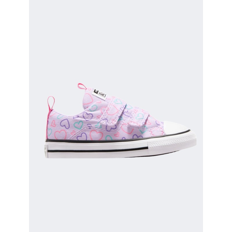 Converse Chuck Taylor All Stars Rave 2V Happy Hearts Infant-Girls Lifestyle Shoes Lavender/White