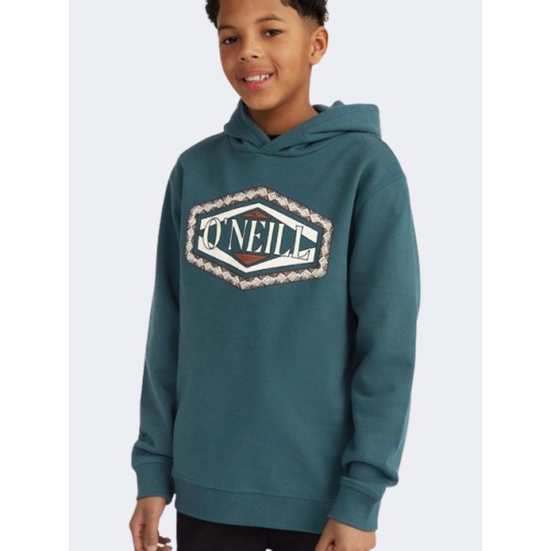 Oneill Front Print Boys Lifestyle Hoody Alma Steel