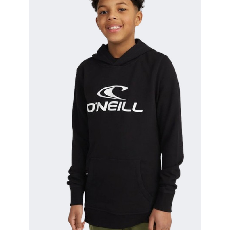Oneill Logo Boys Lifestyle Hoody Black Out/White