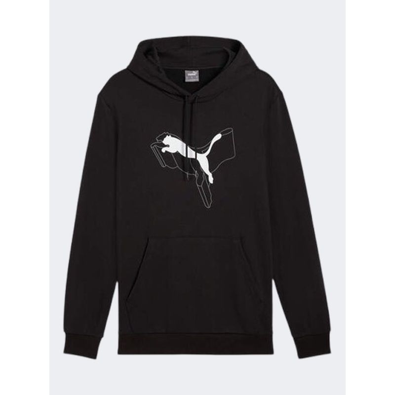 Puma Essentials Plus Logo Lab Cat Men Lifestyle Hoody Black