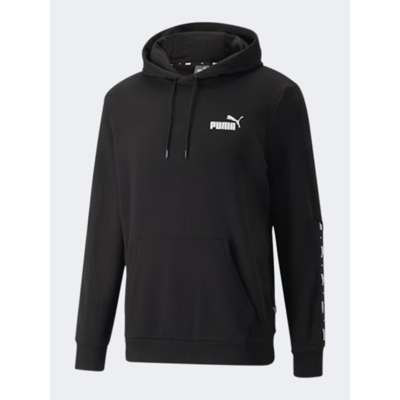 Puma Essentials Plus Tape Men Lifestyle Hoody Black