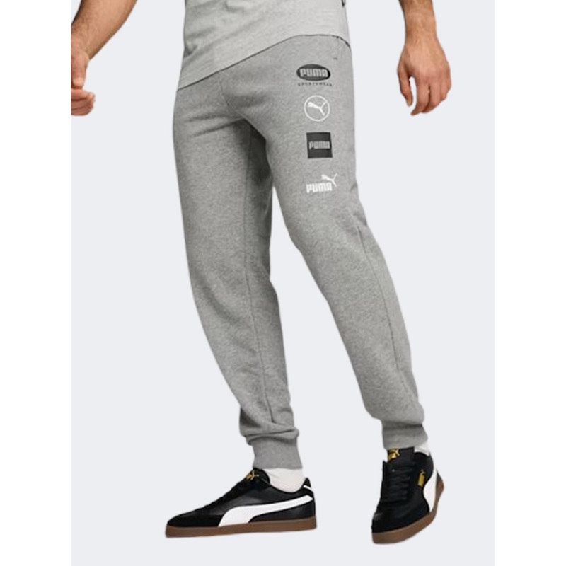 Puma Power Graphic Men Lifestyle Pant Grey Heather