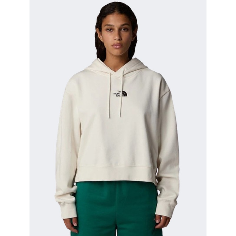 The North Face Essential Crop Women Lifestyle Hoody White Dune