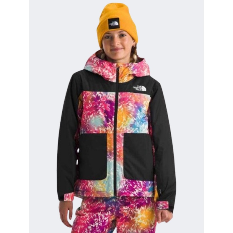 The North Face Freedom Insulated Girls Skiing Jacket Popy Blowing Multi