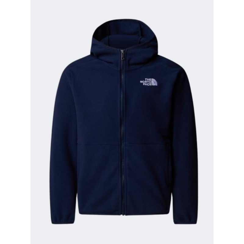 The North Face Glacier Hooded Unisex Skiing Fleece Summit Navy