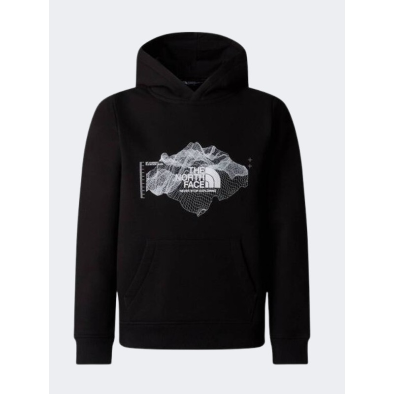 The North Face Topographic Boys Lifestyle Hoody Black