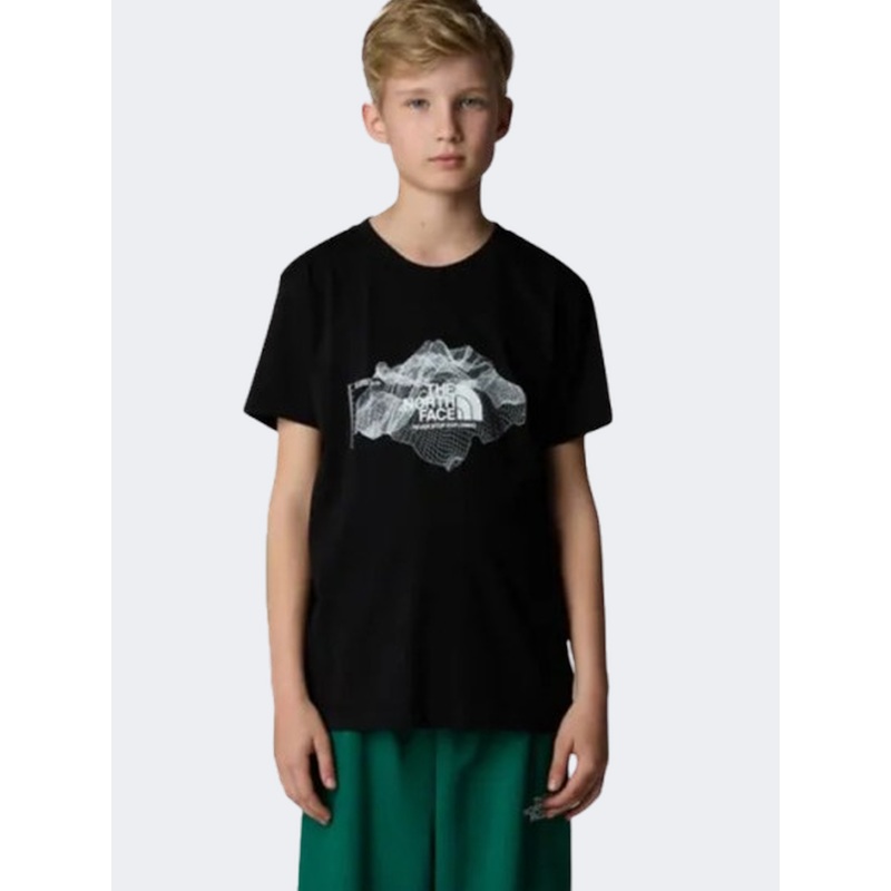 The North Face Topographic Boys Lifestyle T-Shirt Black