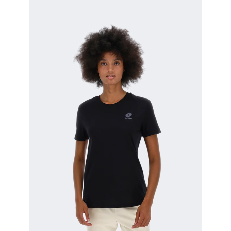 Lotto Smart Og Women Lifestyle T-Shirt Black/Asphalt Grey