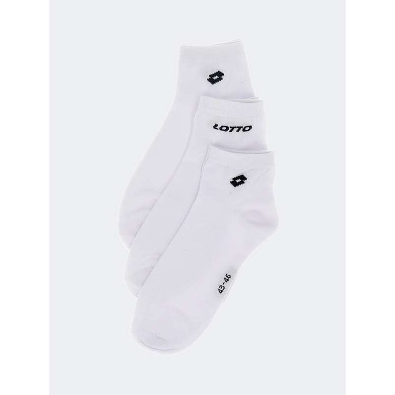 Lotto Sport Brilliant Ankle 3 Pack Unisex Lifestyle Sock White