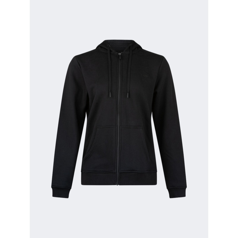 Oil And Gaz Brushed Unisex Lifestyle Full  Zip Hoodie Black/White