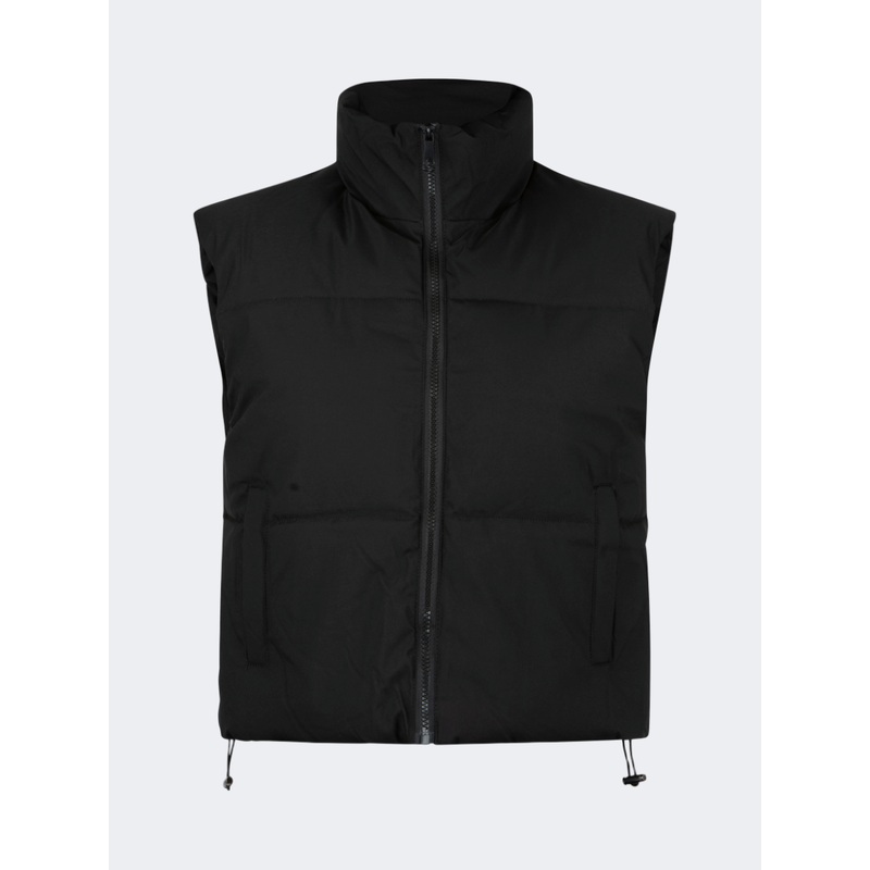 Oil And Gaz Insulated Women Lifestyle Puffer Vest Black