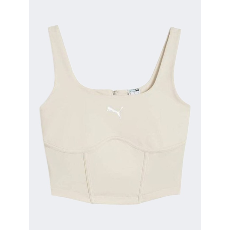 Puma Dare To Gym 2K Corset Women Lifestyle Tank Alpine Snow