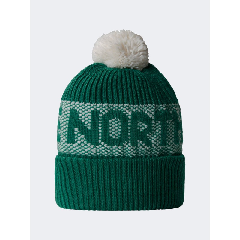 The North Face Retro Cabin Unisex Lifestyle Beanie Evergreen/White Dune