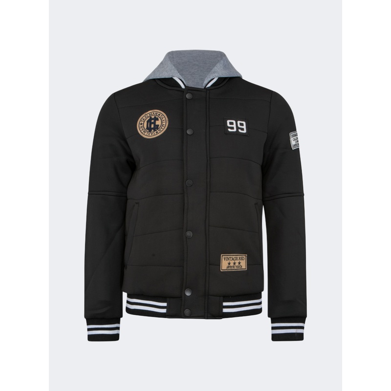 Top Ten Classic Men Lifestyle Varsity Jacket Black