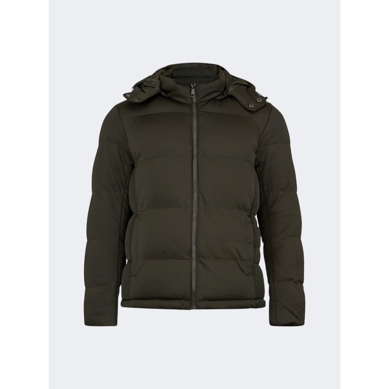 Top Ten Soft Men Lifestyle Puffer Jacket  Dark Green