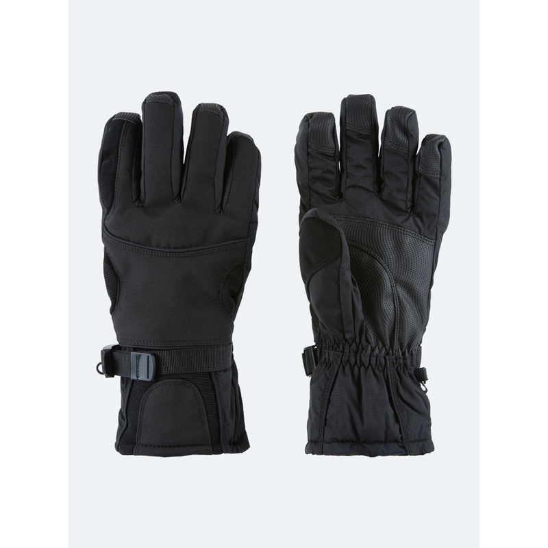 Oil And Gaz Durable Men Skiing Gloves Black