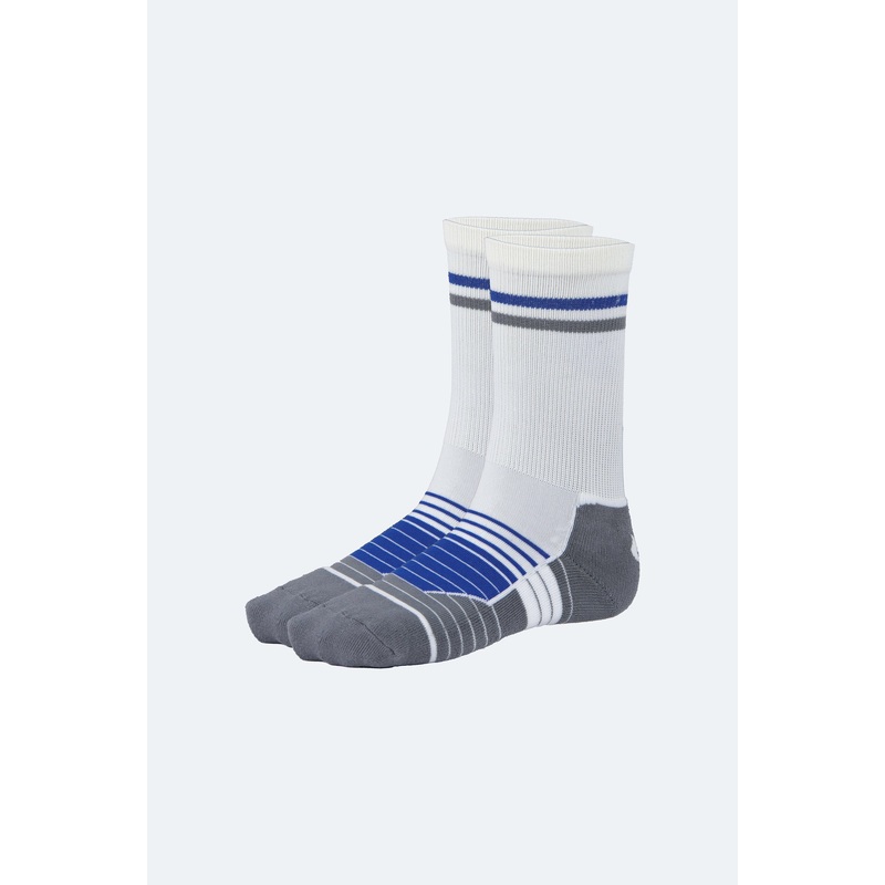 Oil And Gaz Sporty Unisex Hiking Sock White/Grey/Royal Blue