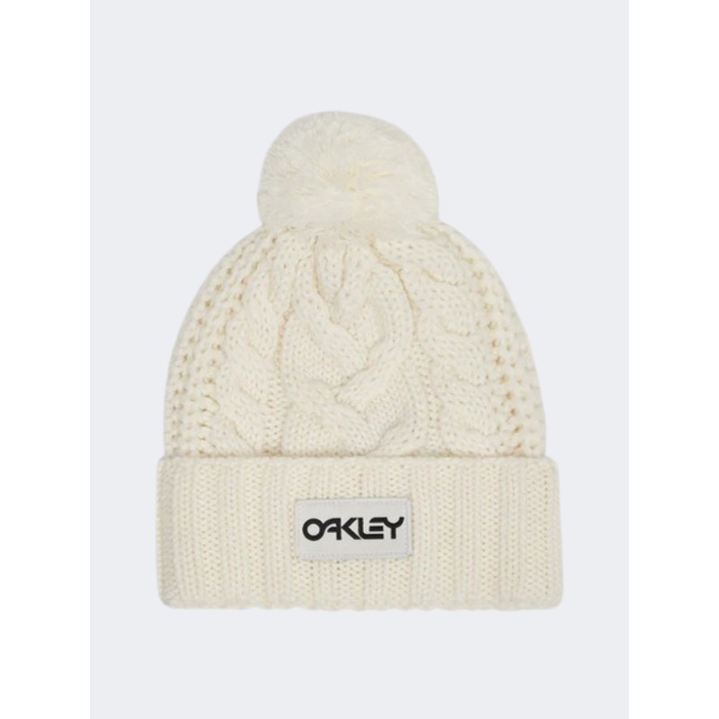 Oakley Harper Pom Women Lifestyle Beanie Arctic White/Black