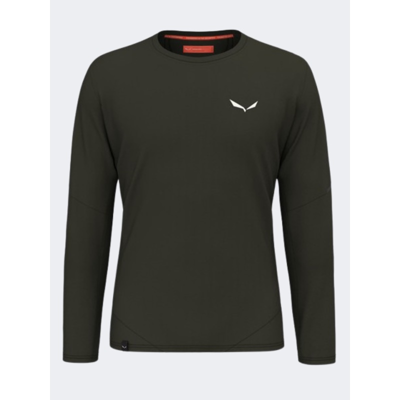 Salewa Pedroc Dry Men Hiking Long Sleeve Green Dark Olive