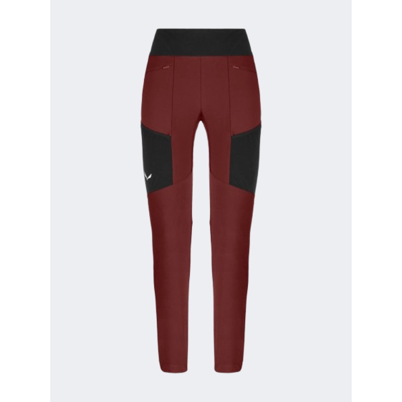 Salewa Puez Warm Durastretch Women Hiking Tight Red Syrah