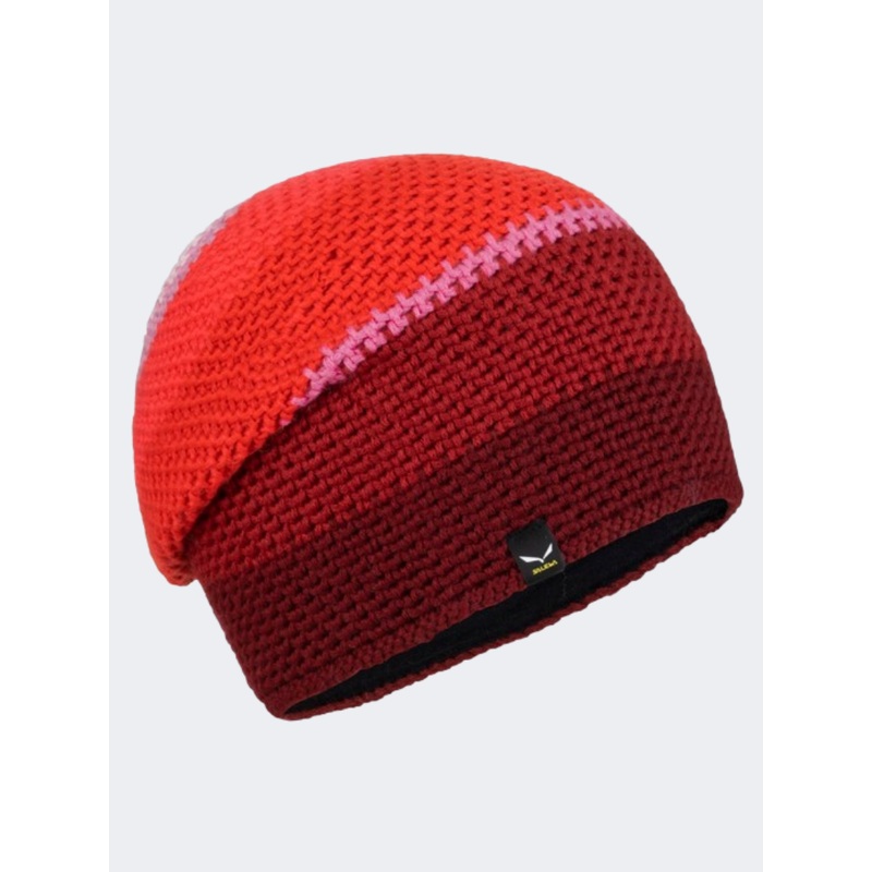 Salewa Sella Am Men Hiking Beanie Pink Zephyr Stripes
