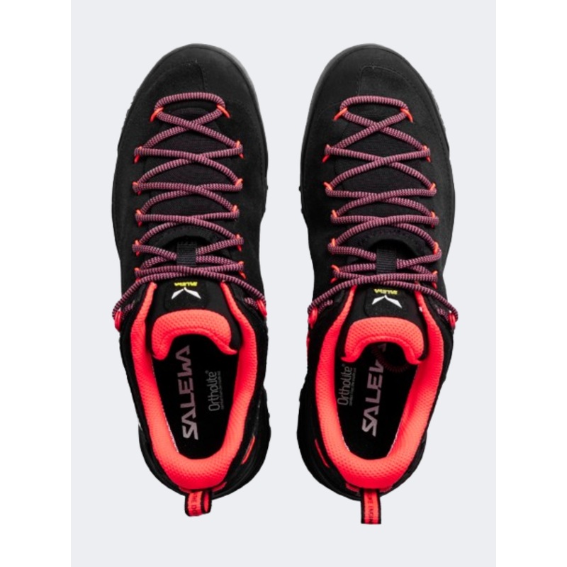 Salewa Wildfire Women Hiking Shoes Black/Fluo Coral