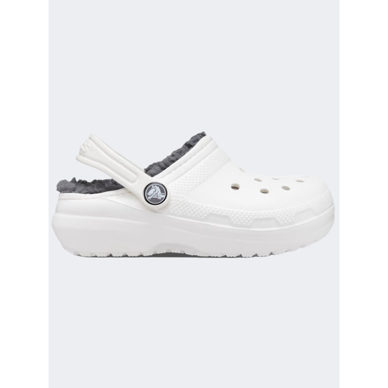 Crocs Classic Lined Clog Infant Lifestyle Slippers White/Grey