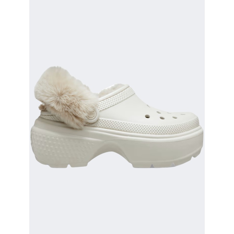 Crocs Stomp Lined Clog Unisex Lifestyle Slippers Stucco
