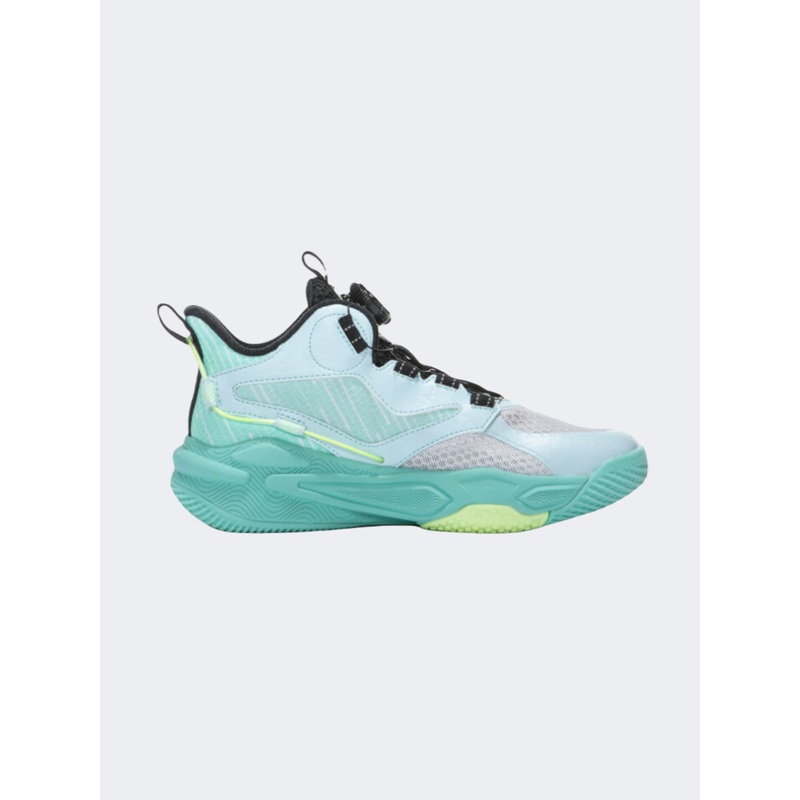 Erke Gs Boys Basketball Shoes Blue/Green/White