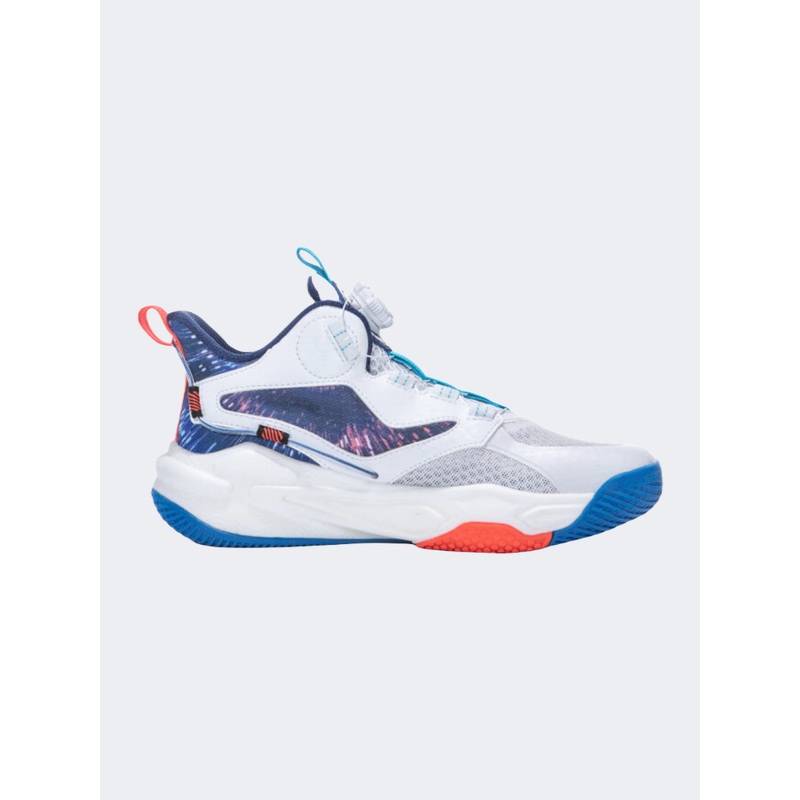 Erke Gs Boys Basketball Shoes White/Blue