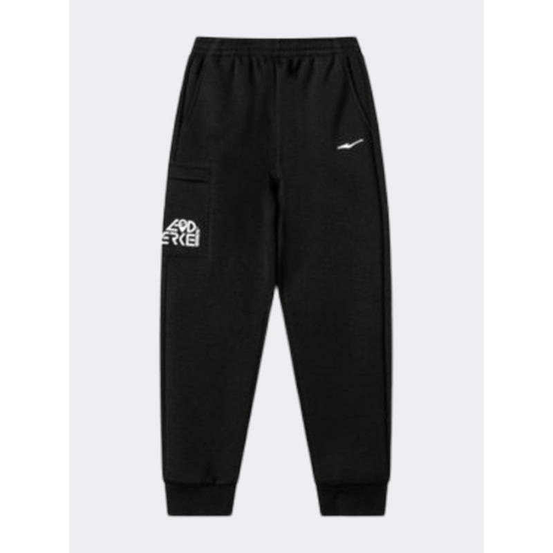 Erke Knitted Kids Girls Outdoor Pant Black