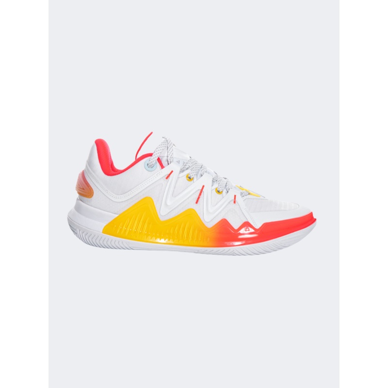 Erke Men Basketball Shoes White/Red/Orange