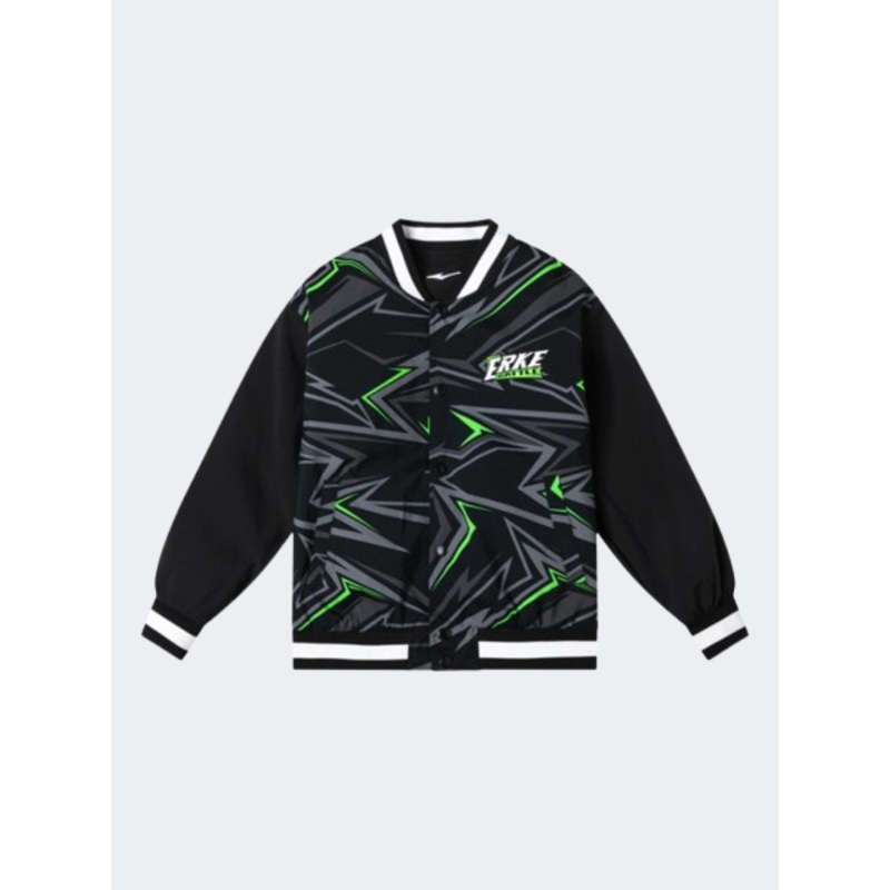 Erke Reversible Kids Boys Training Jacket Black/White/Grey