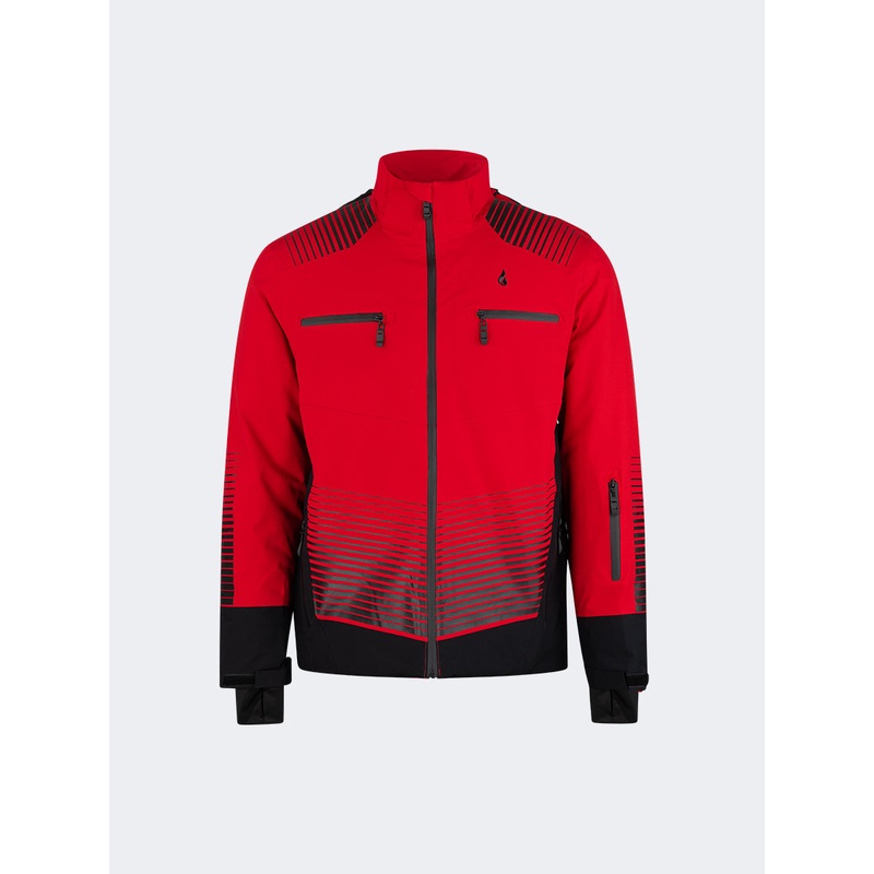 Oil And Gaz Comfortable Men Skiing Jacket  Red/Black