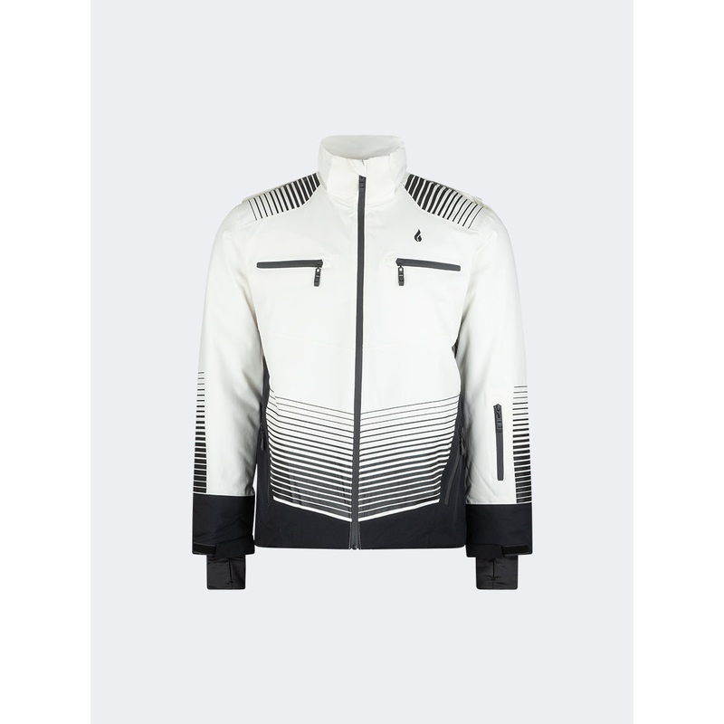 Oil And Gaz Comfortable Men Skiing Jacket White/Black