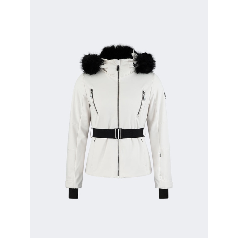 Oil And Gaz Comfortable Women Skiing Jacket White/Black/Gun