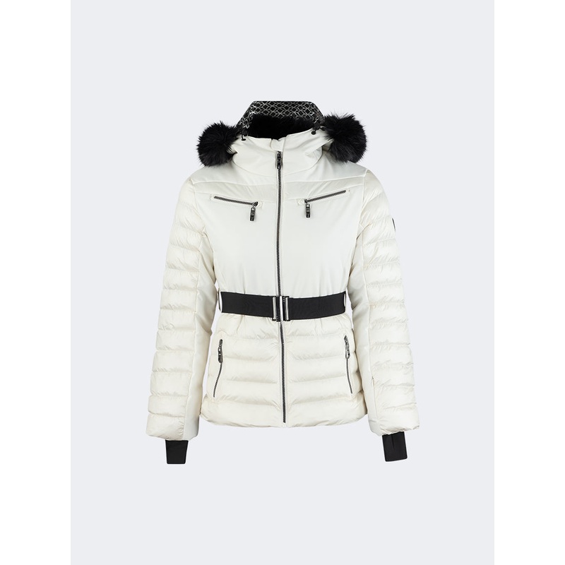 Oil And Gaz Comfortable Women Skiing Jacket White/Gun