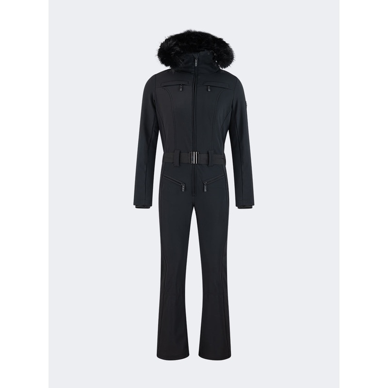 Oil And Gaz Comfortable Women Skiing Overall Black/Gun