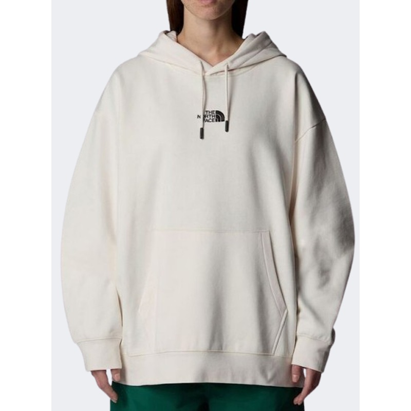 The North Face Essential Oversized Women Lifestyle Hoody White Dune