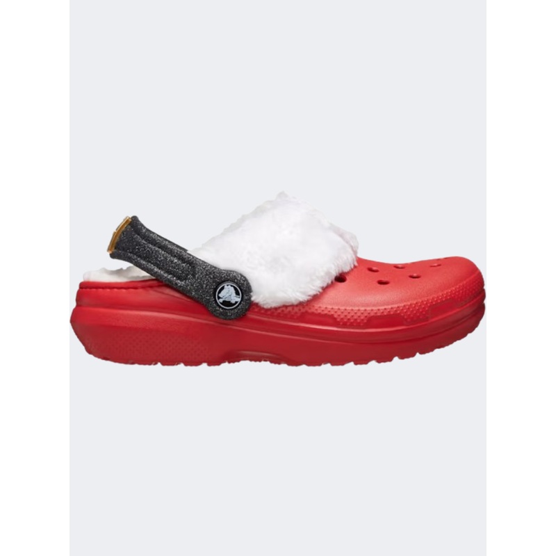 Crocs Classic Lined Santa Clog T Infant Lifestyle Slippers Varsity Red/Multi