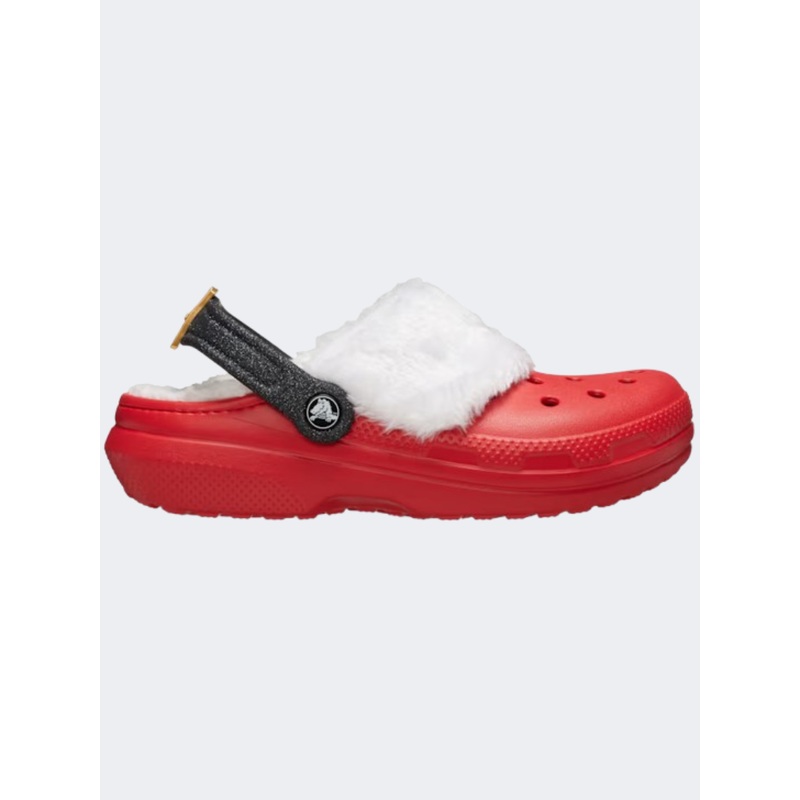 Crocs Classic Lined Santa Clog Unisex Lifestyle Slippers Varsity Red/Multi