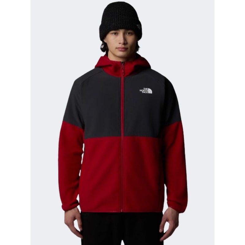The North Face Glacier Heayweight Men Skiing Fleece Red/Asphalt Grey
