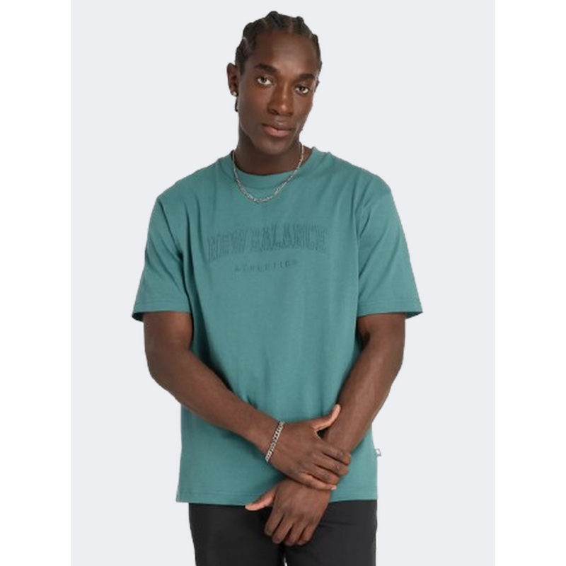 New Balance Embossed Varsity Men Lifestyle T-Shirt New Spruce