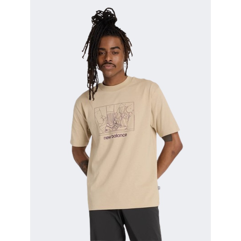 New Balance SOT Men Lifestyle T-Shirt Stoneware