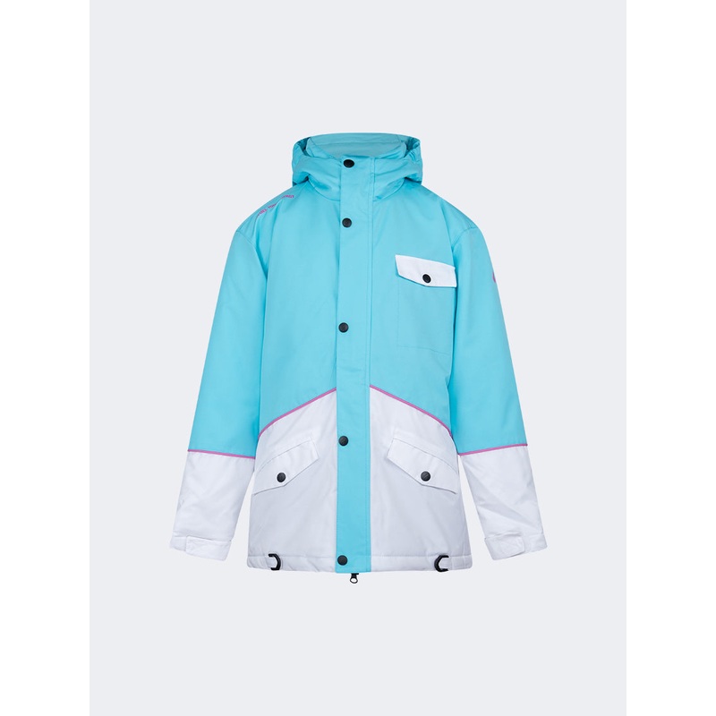 Oil And Gaz Comfortable Kids Girls Skiing Jacket Mint Blue/White