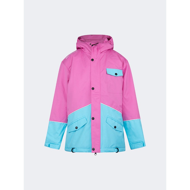Oil And Gaz Comfortable Kids Girls Skiing Jacket Pink/Blue