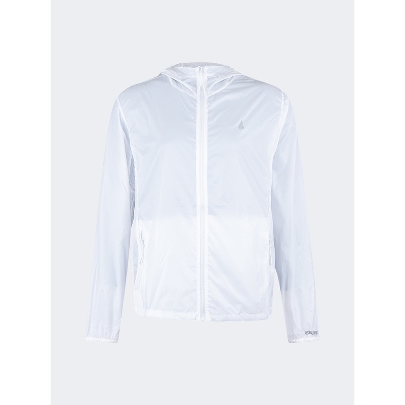 Oil And Gaz Comfortable Unisex Lifestyle Wind Breaker Jacket White